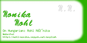 monika mohl business card